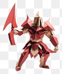 PNG Warrior paper origami art. 