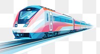 PNG Pastel graphic train locomotive vehicle railway. AI generated Image by rawpixel.