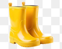 PNG Yellow rubber boots footwear shoe  