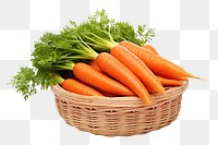 PNG Carrot vegetable basket plant. 