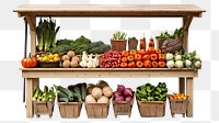 PNG  Vegetables shop plant food white background