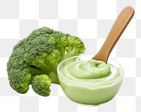 PNG Broccoli food vegetable spoon. 