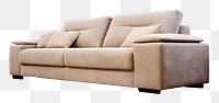 PNG Modren sofa furniture cushion white background. AI generated Image by rawpixel.