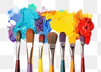 PNG Paint brush art white background paintbrush. AI generated Image by rawpixel.