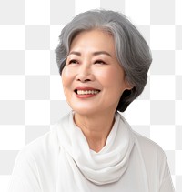 PNG Senior asian woman smiling adult smile. AI generated Image by rawpixel.