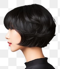 PNG Short black hair adult individuality. 