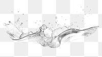 Water effect png, transparent background