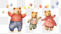 PNG Bear family balloon mammal animal. 