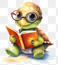 PNG Tortoise philosopher reading book animal. 