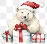 PNG Polar bear christmas mammal toy representation. 