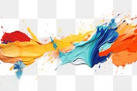 Colorful paint splash effect png, transparent background