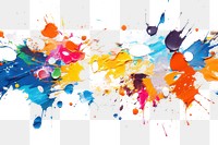 Colorful paint splash overlay effect png, transparent background