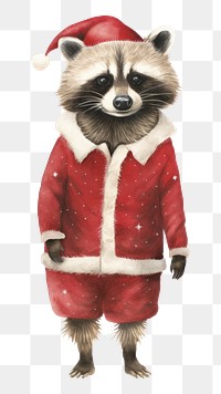 PNG Raccoon christmas drawing mammal. 