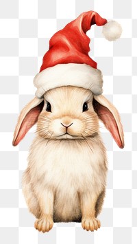 PNG Chrismas rabbit mammal rodent animal. AI generated Image by rawpixel.