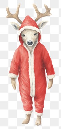 PNG Costume mammal deer red. AI generated Image by rawpixel.