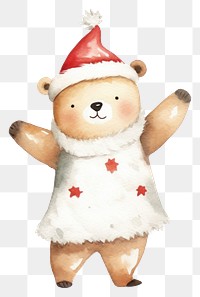 PNG Christmas bear snowman cartoon cute