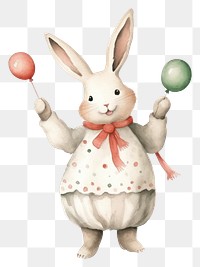 PNG Christmas rabbit dancing cartoon mammal white. 