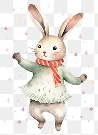 PNG Christmas rabbit cartoon mammal animal. AI generated Image by rawpixel.