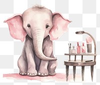 PNG Elephant character animal wildlife cartoon. 