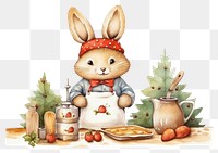 PNG Rabbit baking cartoon mammal cute. 