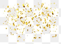 PNG Golden festive confetti celebration.