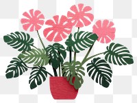 PNG Houseplant flower leaf art. 