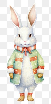 PNG Rabbit christmas drawing rodent animal. 