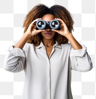 PNG Binoculars looking adult photo. AI generated Image by rawpixel.
