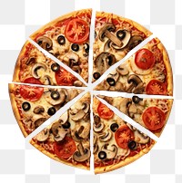 PNG Delicious vegetarian pizza tomato olive food. AI generated Image by rawpixel.