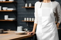 Female apron png, transparent mockup