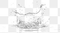 PNG Water drop refreshment reflection. AI generated Image by rawpixel.
