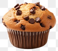 PNG Chocolate chip muffin chocolate dessert cupcake. 