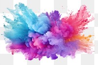 PNG Holi paint splash purple backgrounds creativity. AI generated Image by rawpixel.