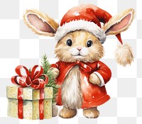 PNG Rabbit wearing christmas costume animal mammal representation