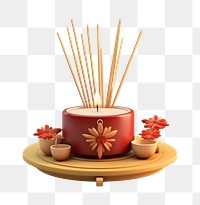 PNG Incense candle burning plant