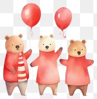 PNG Bear balloon cartoon mammal. AI generated Image by rawpixel.