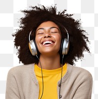 PNG Headphones laughing headset smile