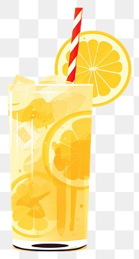 PNG Lemonade drink juice glass. AI generated Image by rawpixel.