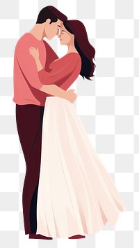 PNG  Hugging couple kissing wedding adult. AI generated Image by rawpixel.