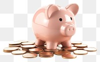 PNG Piggy bank coin investment bankruptcy. AI generated Image by rawpixel.