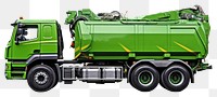 PNG Garbage truck vehicle transportation. 