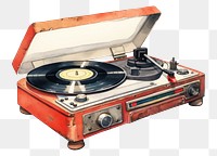 PNG Record player retro white background electronics. AI generated Image by rawpixel.