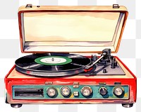 PNG Record player retro electronics white background. AI generated Image by rawpixel.