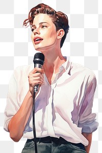 PNG Young singer microphone portrait adult. 