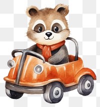 PNG Raccoon toy vehicle cartoon. 