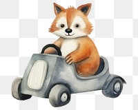 PNG Raccoon driving toy cartoon cute. 