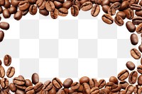 PNG Coffee beans frame backgrounds white background freshness. 