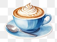 PNG Hot cappuccino cup coffee saucer. 