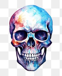 PNG Skull painting portrait art. 