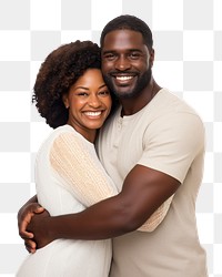 PNG Portrait hugging adult photo